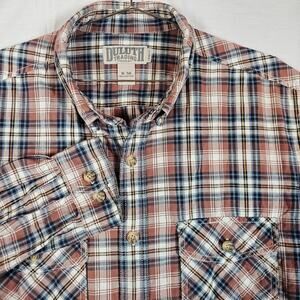 Duluth Trading Co Shirt Mens XLT, XL Tall Red Plaid Long Sleeve Button Up Casual